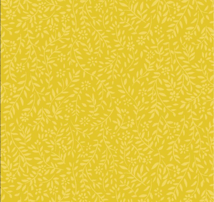 Tricoline folhinhas amarelo 25x150cm - Un