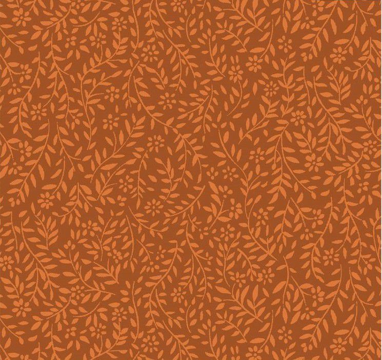 Tricoline folhinhas laranja 25x150cm - Un