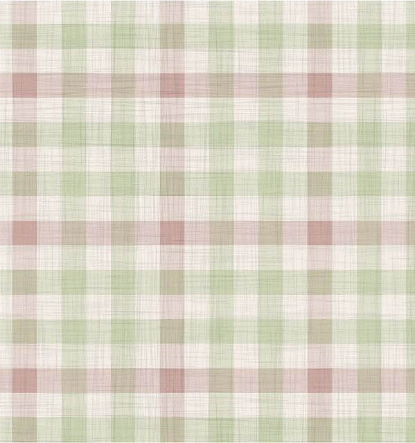 Tricoline digital xadrez rosa e verde 25x150cm - Un