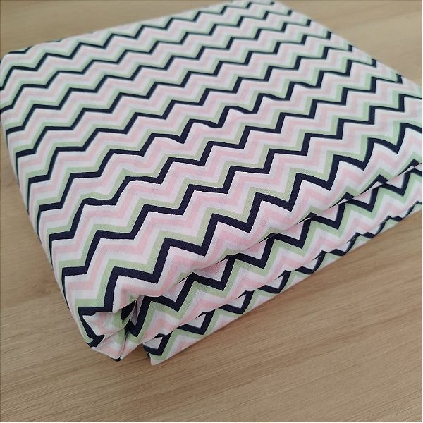 Tricoline chevron camomila 25x150cm - Un