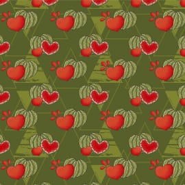 Tricoline amor de melancia 50x150cm - Un