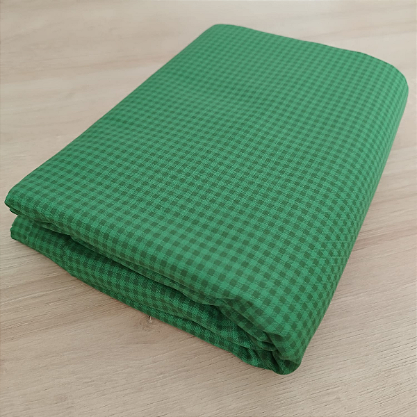 Tricoline natal xadrez verde 50x150cm - Un