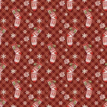 Tricoline digital meias de natal 50x150cm - Un
