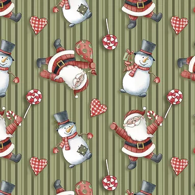 Tricoline digital noel e snow fundo verde 50x150cm - Un
