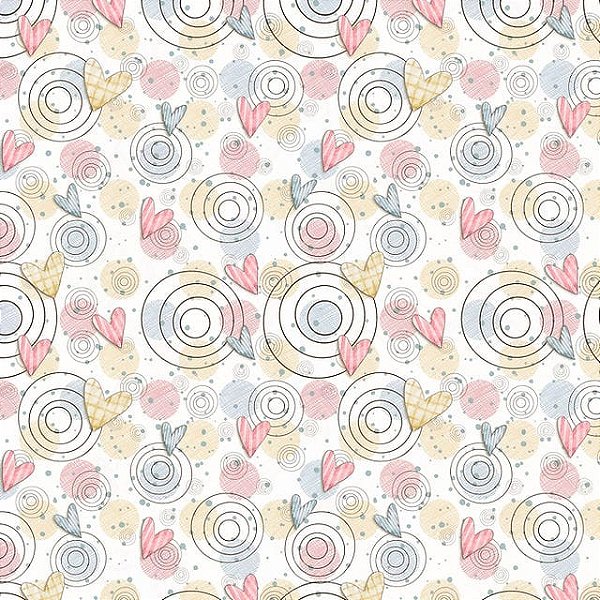 Tricoline digital mini coracoes pascoa 50x150cm - Un