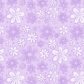 Tricoline floral doodle lilás 50x150cm - Un