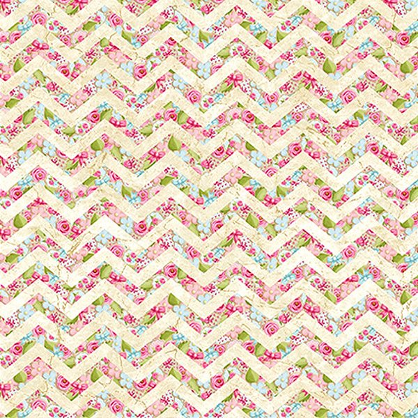 Tricoline digital cookies chevron 50x150cm - Un