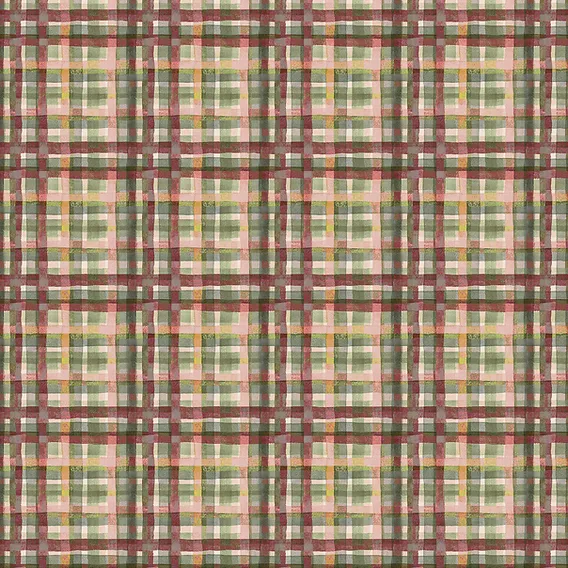 Tricoline digital xadrez bege amizade verdadeira 50x150cm - Un