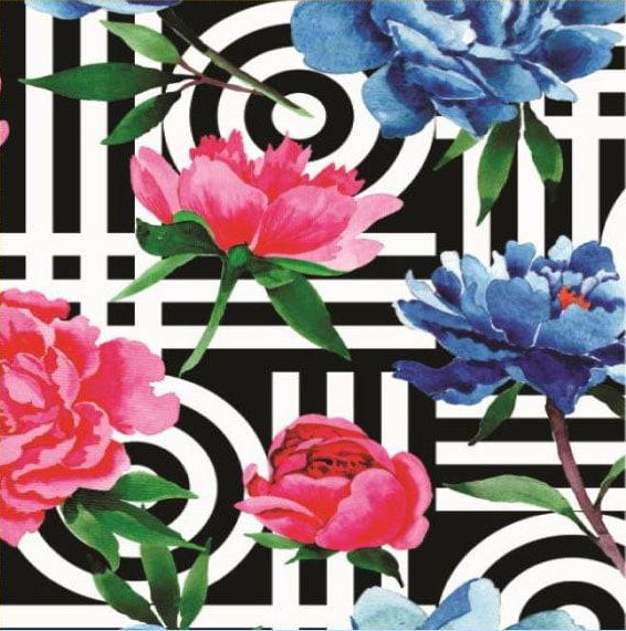 Tricoline digital floral 50x150cm - Un
