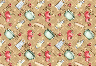 Tricoline digital amo cozinhar 50x150cm - Un