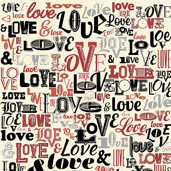 Tricoline love creme 50x150cm - Un