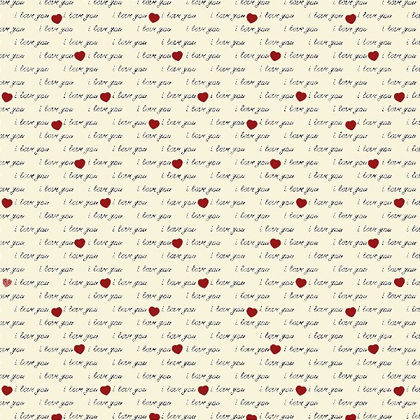 Tricoline i love you creme 50x150cm - Un