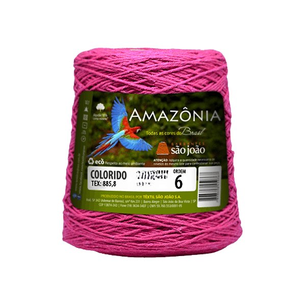 Barbante Amazônia Fio 6 600g São João - Rosa Neon - Un