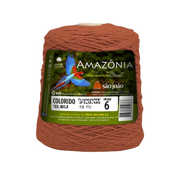 Barbante Amazônia Fio 6 600g São João - Telha - Un