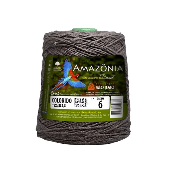 Barbante Amazônia Fio 6 600g São João - Marrom - Un