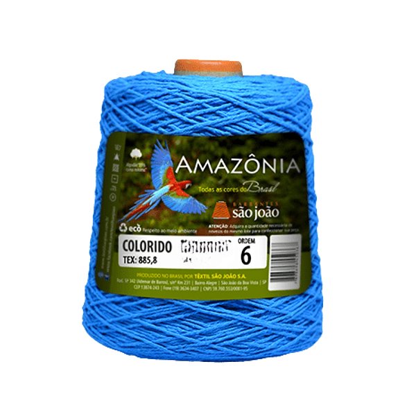 Barbante Amazônia Fio 6 600g São João - Azul Turquesa - Un