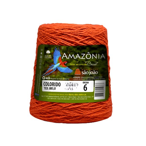 Barbante Amazônia Fio 6 400g São João - Cenoura - Un