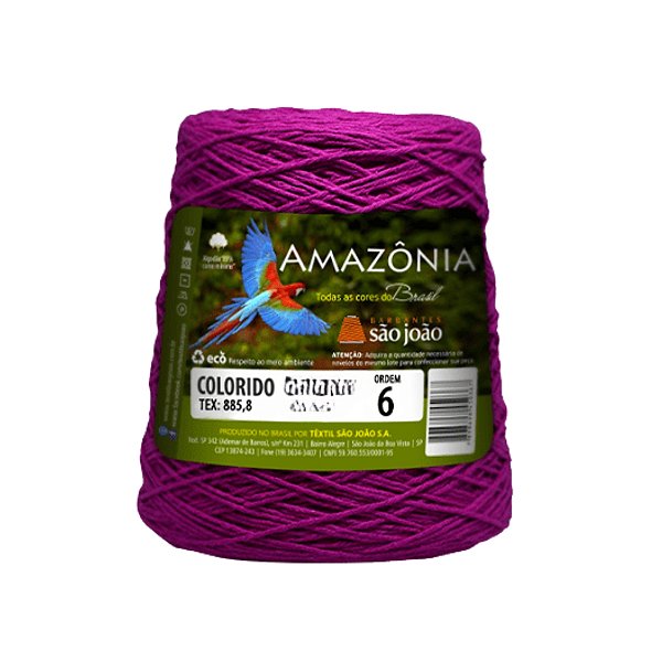 Barbante Amazônia Fio 6 400g São João - Morango - Un