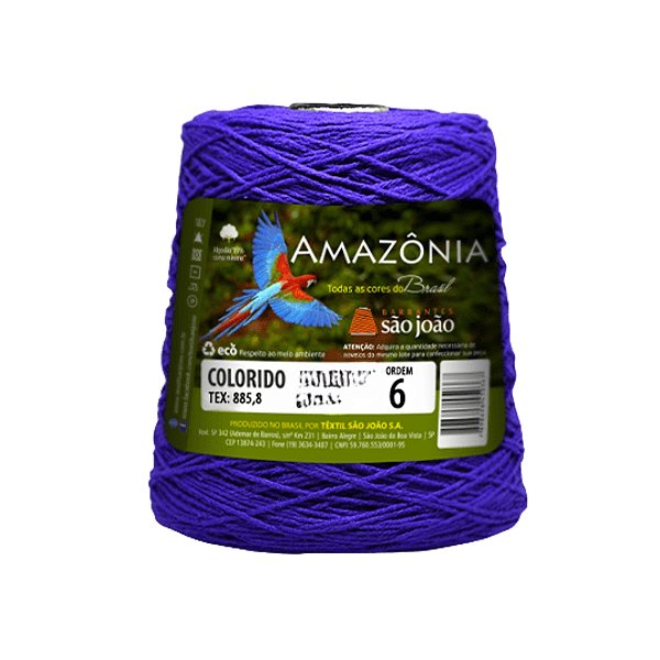 Barbante Amazônia Fio 6 400g São João - Roxo - Un