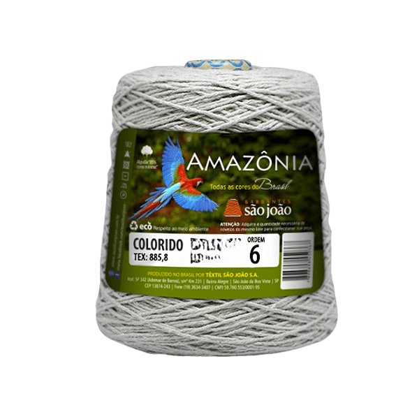 Barbante Amazônia Fio 6 400g São João - Cinza Mescla - Un