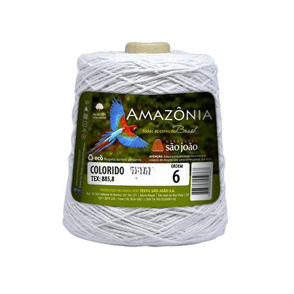 Barbante Amazônia Fio 6 400g São João - Branco - Un