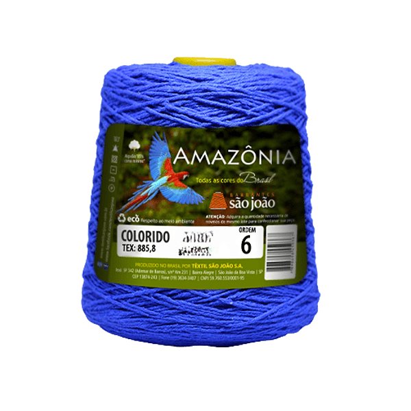 Barbante Amazônia Fio 6 400g São João - Azul Royal - Un