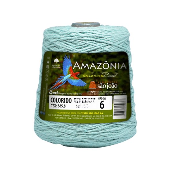 Barbante Amazônia Fio 6 400g São João - Verde Água - Un