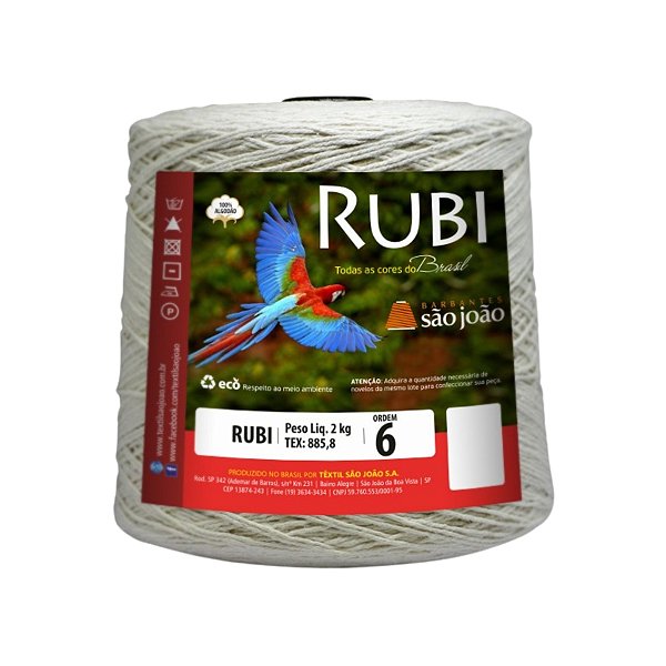 Barbante Rubi Fio 6 2kgs São João - Crú - Un