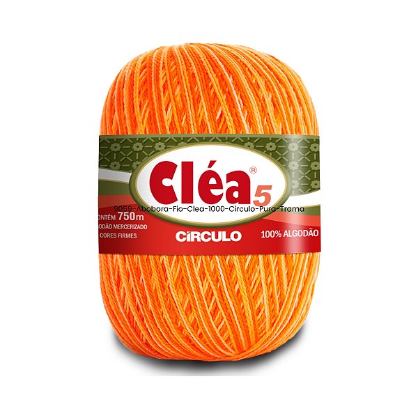 Fio Cléa 5 Círculo 147g - Abobora - Un