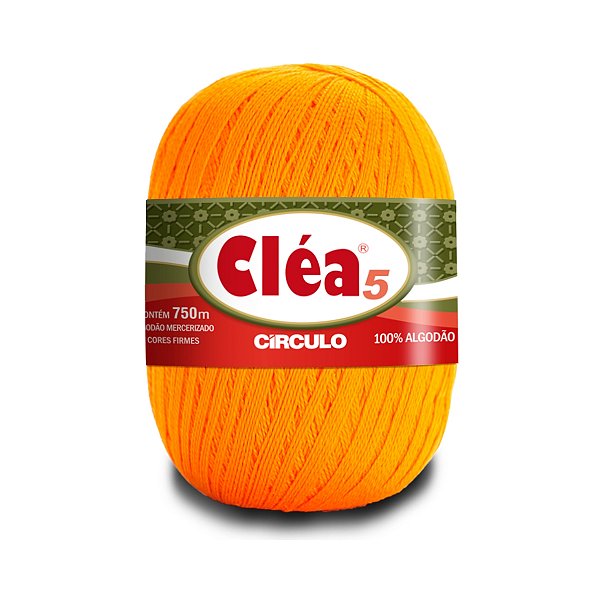 Fio Cléa 5 Círculo 147g - Cenoura - Un