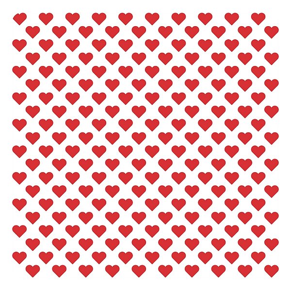 Viés de Algodão Largo Destaque Peripan Estamp. 35mmx20m - C9220 Corações Vermelhos