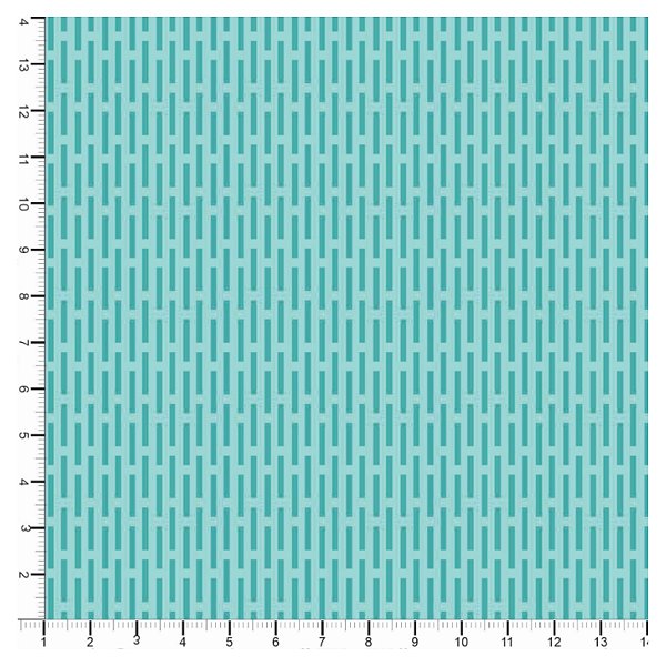 Tecido Tricoline 100% Algodão Tracinhos 50x150cm - Turquesa