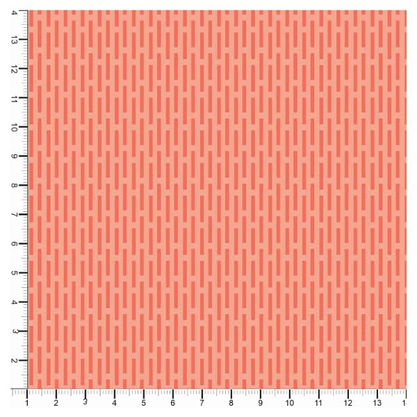 Tecido Tricoline 100% Algodão Tracinhos 50x150cm - Laranja