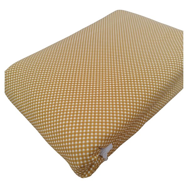 Tecido Tricoline 100% Algodão Micro Xadrez 50x150cm - Laranja
