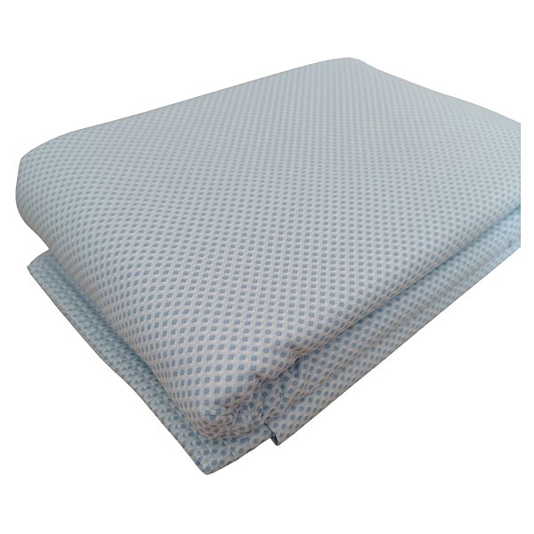 Tecido Tricoline 100% Algodão Micro Xadrez 50x150cm - Azul Claro