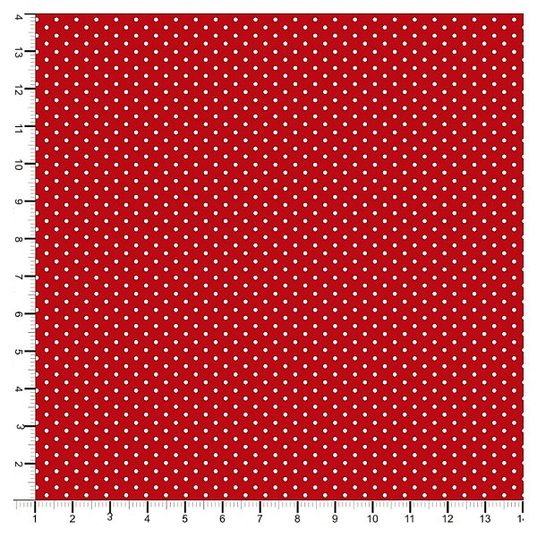 Tecido Tricoline 100% Algodão Poá 50x150cm - Vermelho