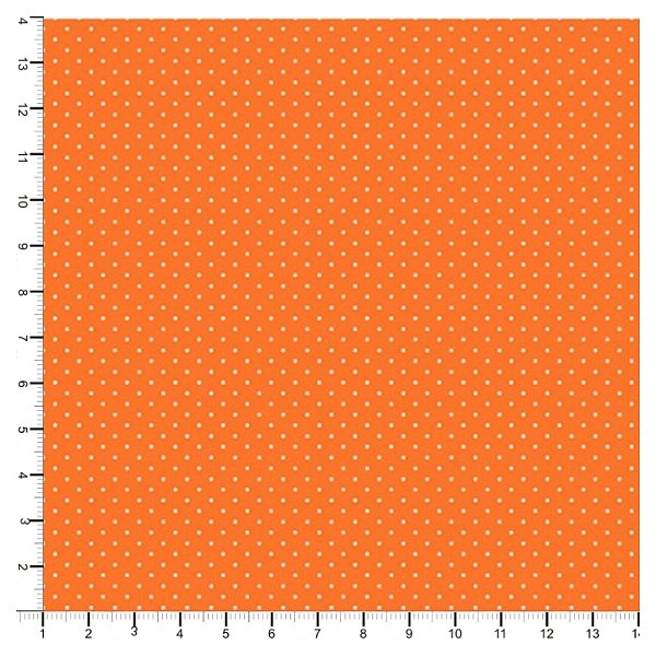 Tecido Tricoline 100% Algodão Poá 50x150cm - Laranja