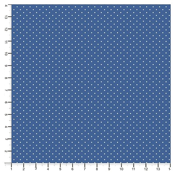 Tecido Tricoline 100% Algodão Poá 50x150cm - Azul Royal