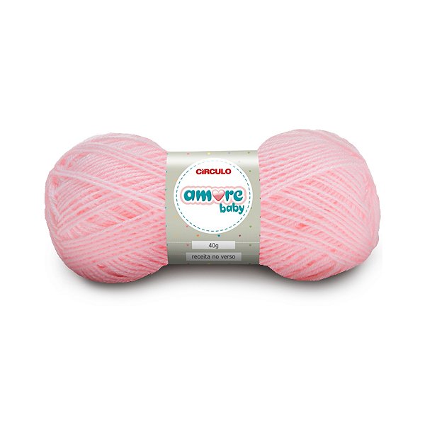 Lã Amore Baby Círculo 40g - Rosa Candy - Un