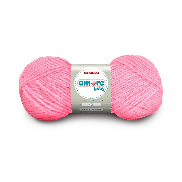Lã Amore Baby Círculo 40g - Chiclete - Un