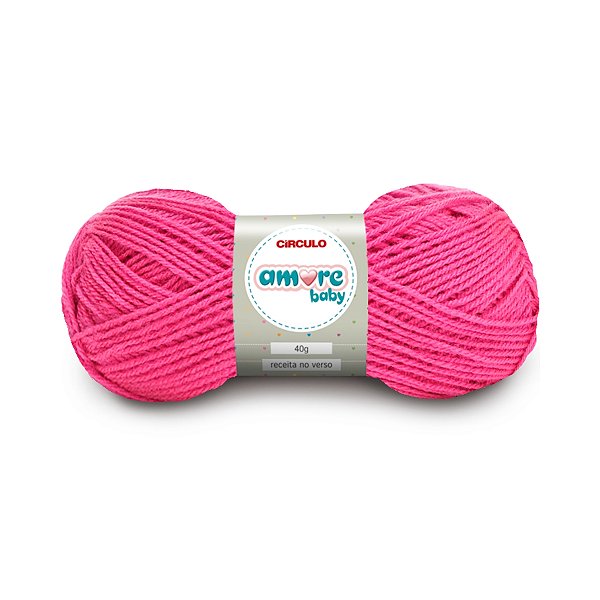 Lã Amore Baby Círculo 40g - Rosa Fucsia - Un