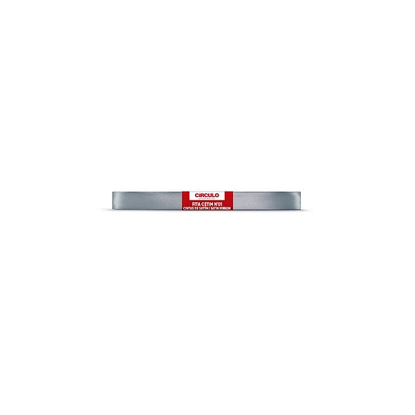 Fita Cetim Circulo 7mm x 10m N.01 Aluminio - Un