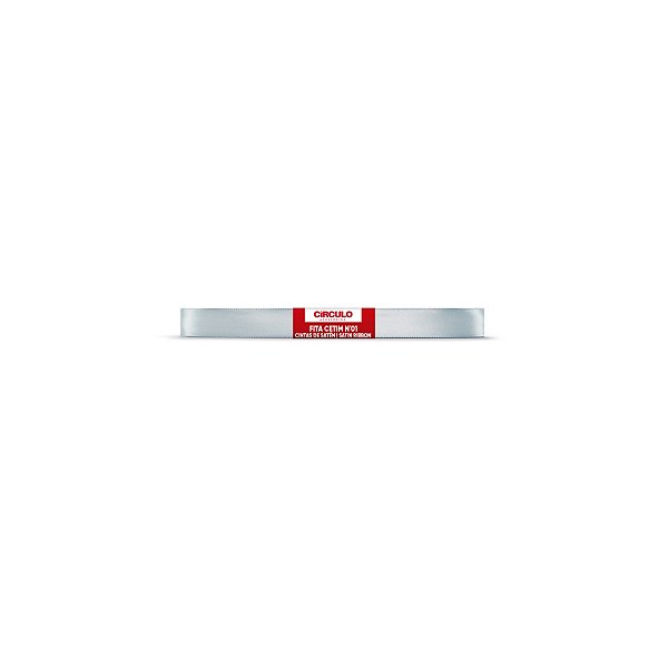 Fita Cetim Circulo 7mm x 10m N.01 Prata - Un