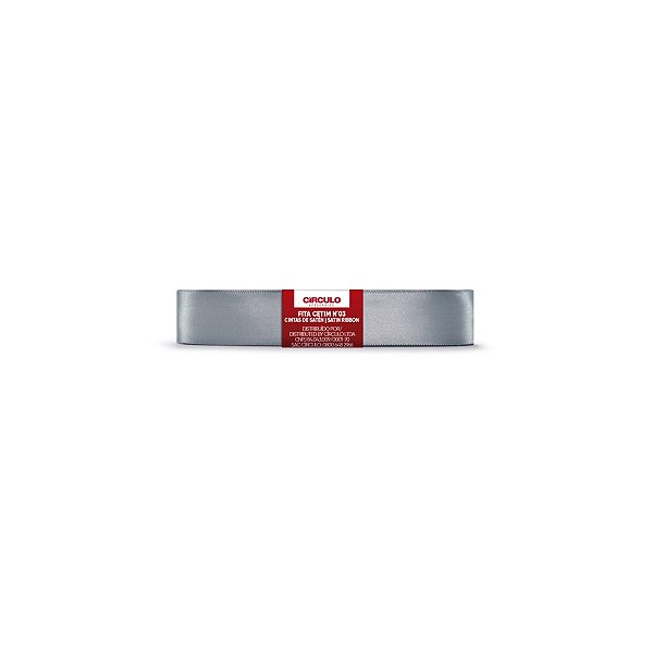 Fita Cetim Circulo 15mm x 10m N.03 Alumínio - Un