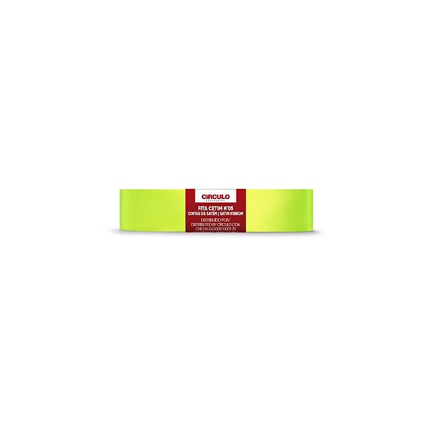 Fita Cetim Circulo 22mm x 10m N.05 Verde Neon - Un