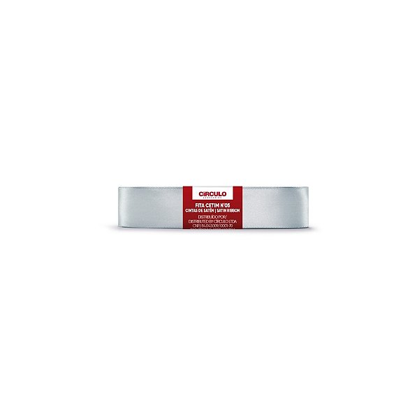 Fita Cetim Circulo 22mm x 10m N.05 Prata - Un