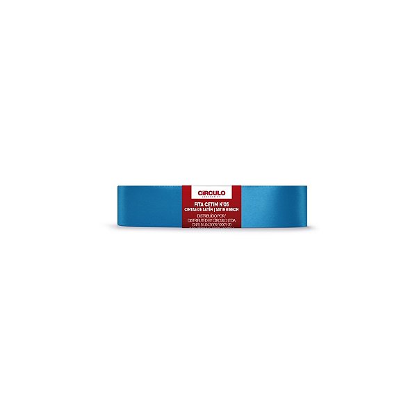 Fita Cetim Circulo 22mm x 10m N.05 Turquesa - Un