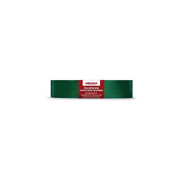 Fita Cetim Circulo 22mm x 10m N.05 Esmeralda - Un