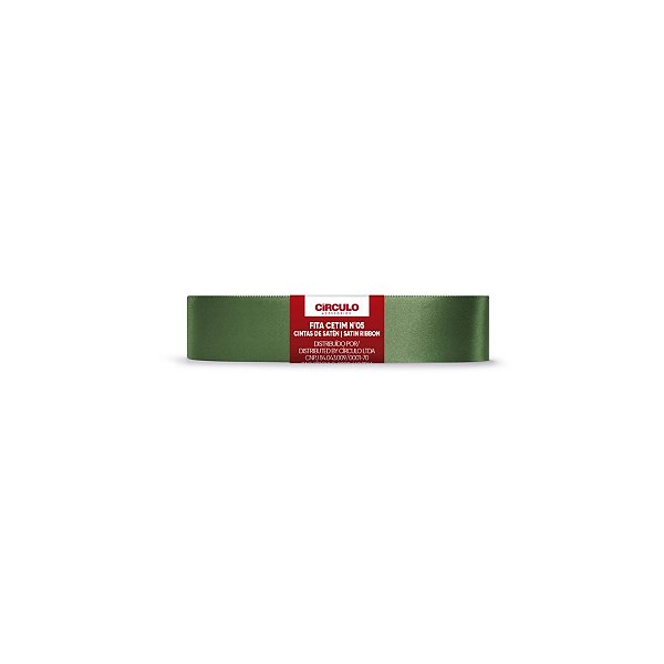 Fita Cetim Circulo 22mm x 10m N.05 Musgo - Un