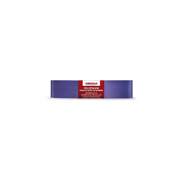 Fita Cetim Circulo 22mm x 10m N.05 Púrpura - Un